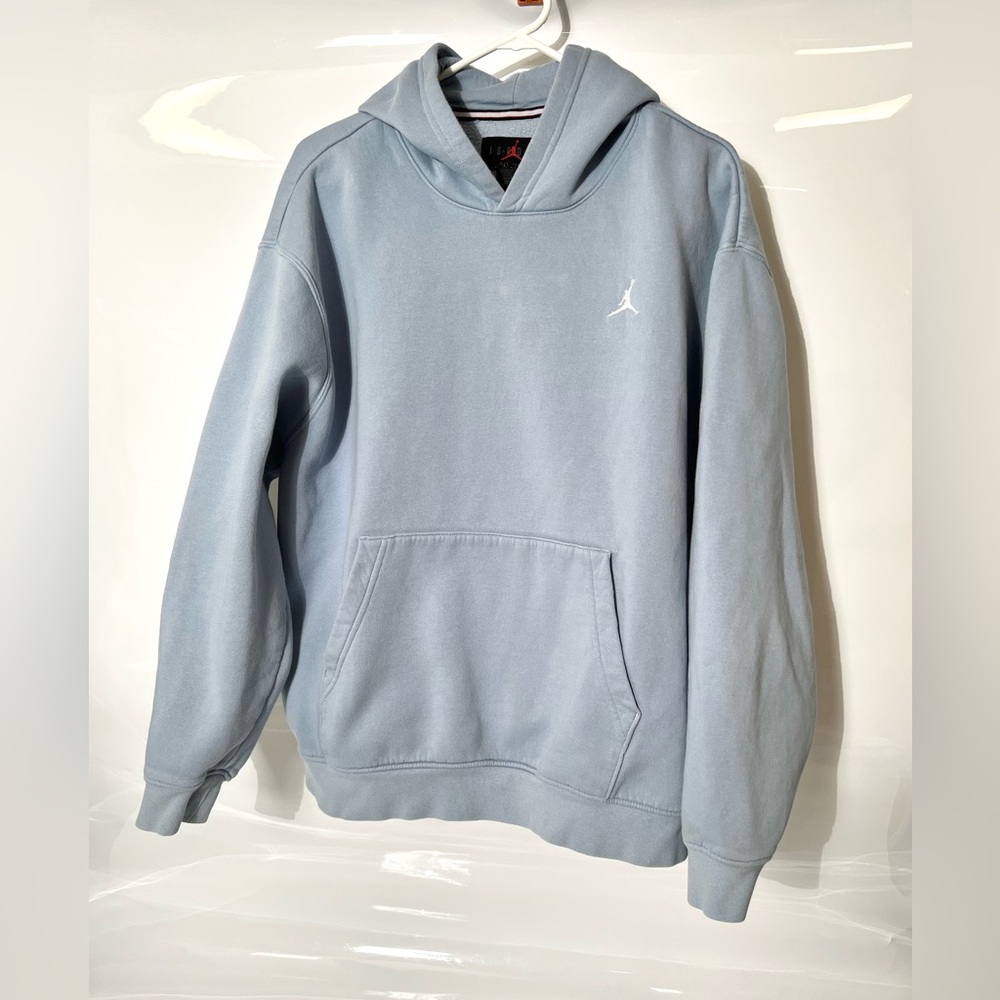 Air Jordan Essentials Mens Pullover Jumpman Hoodie Sweatshirt Light Blue Size XL